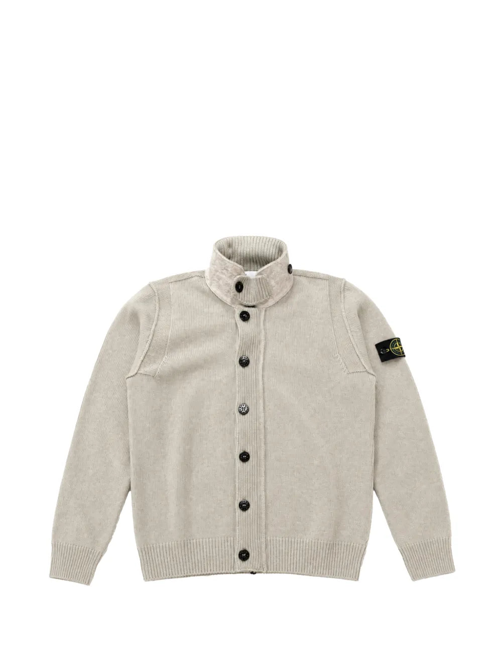logo-patch button-up sweater