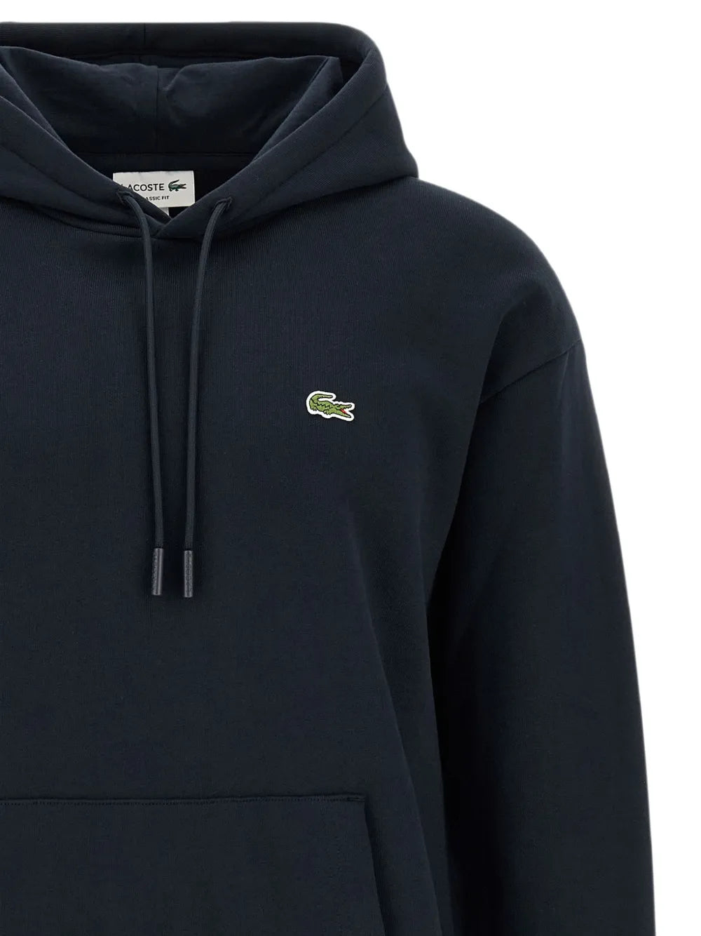 logo-patch drawstring hoodie