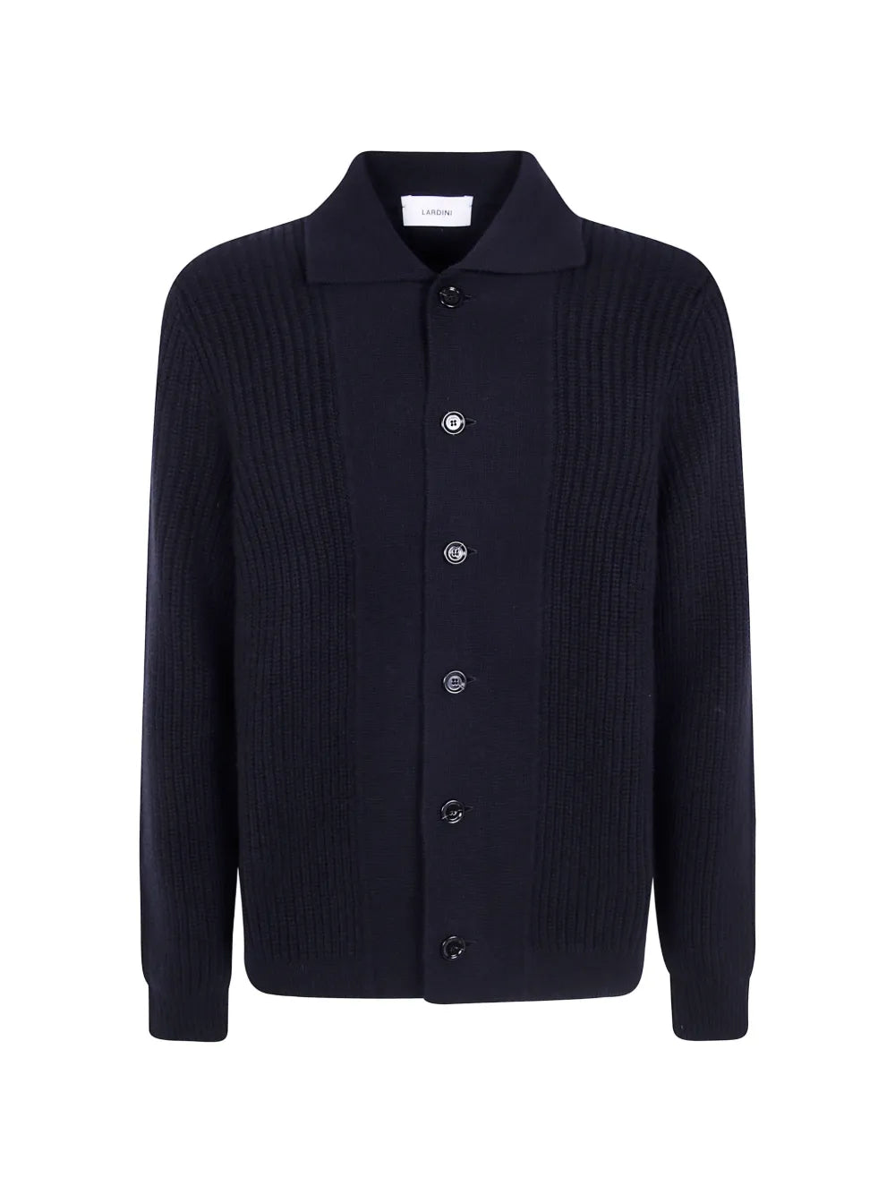 ribbed-knit cardigan