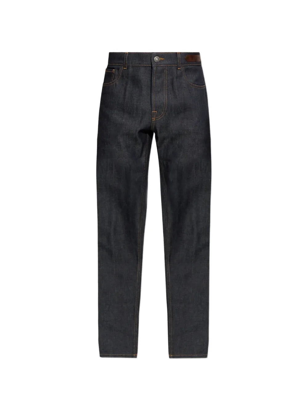 straight-leg denim pants