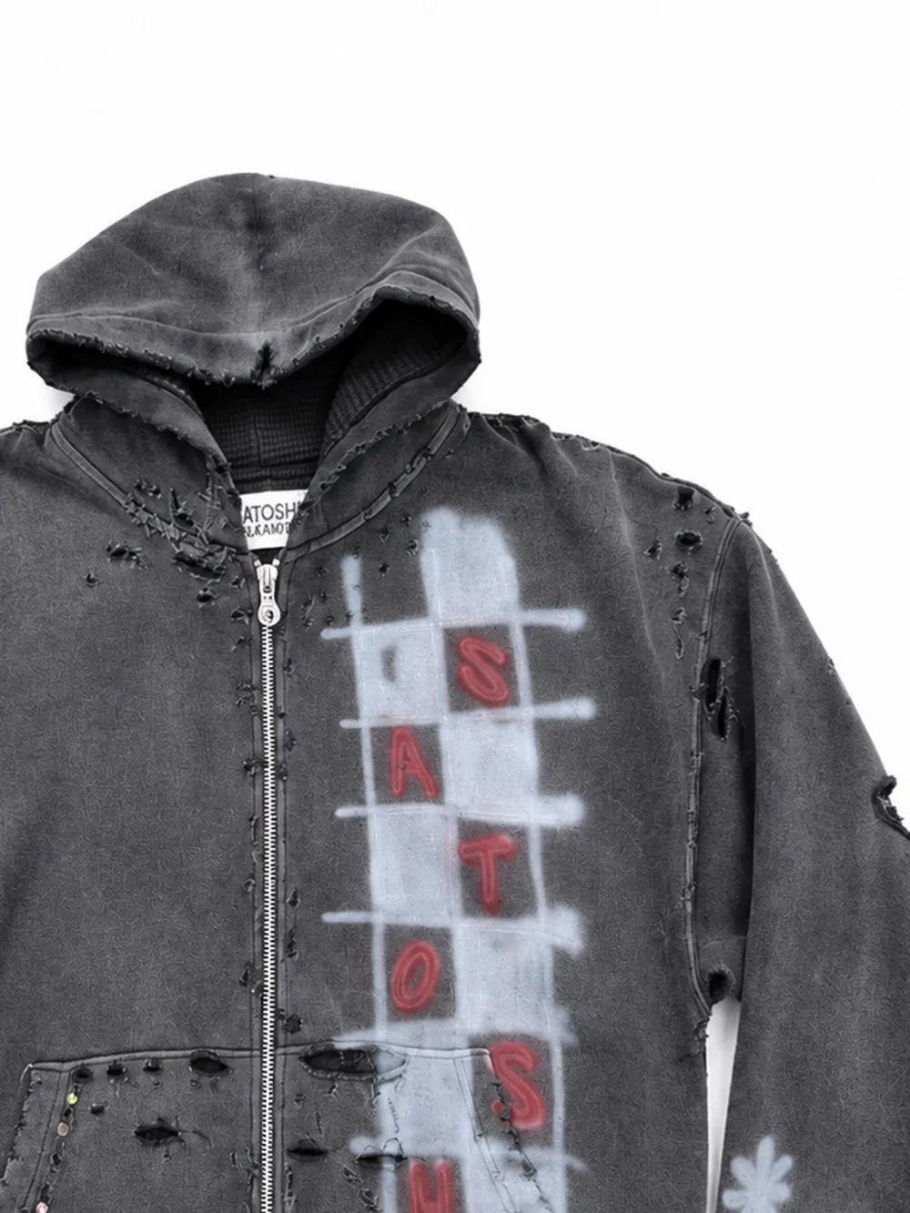 Get What I Want distressed spray-paint hoodie