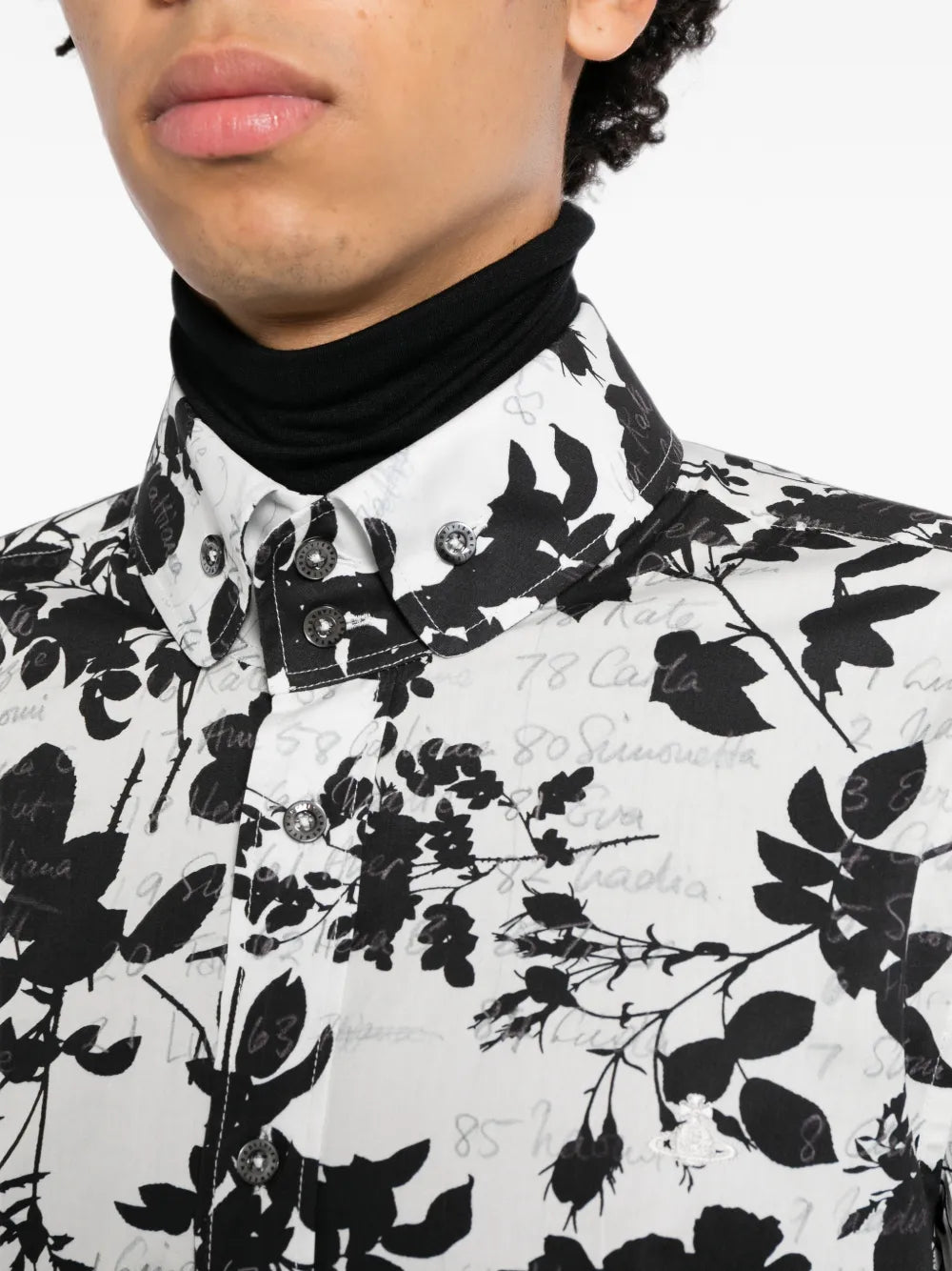 floral-print long-sleeve shirt