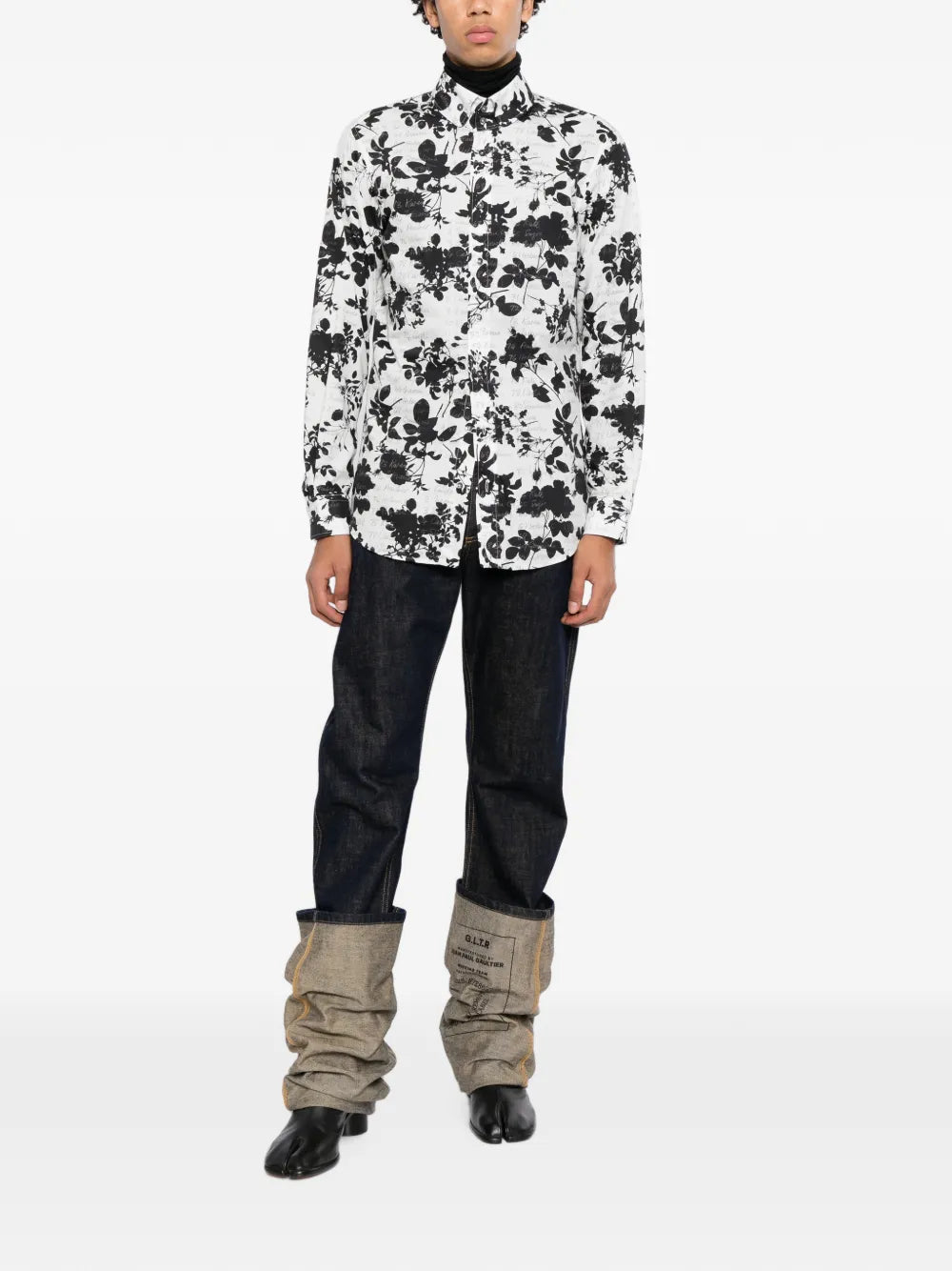 floral-print long-sleeve shirt