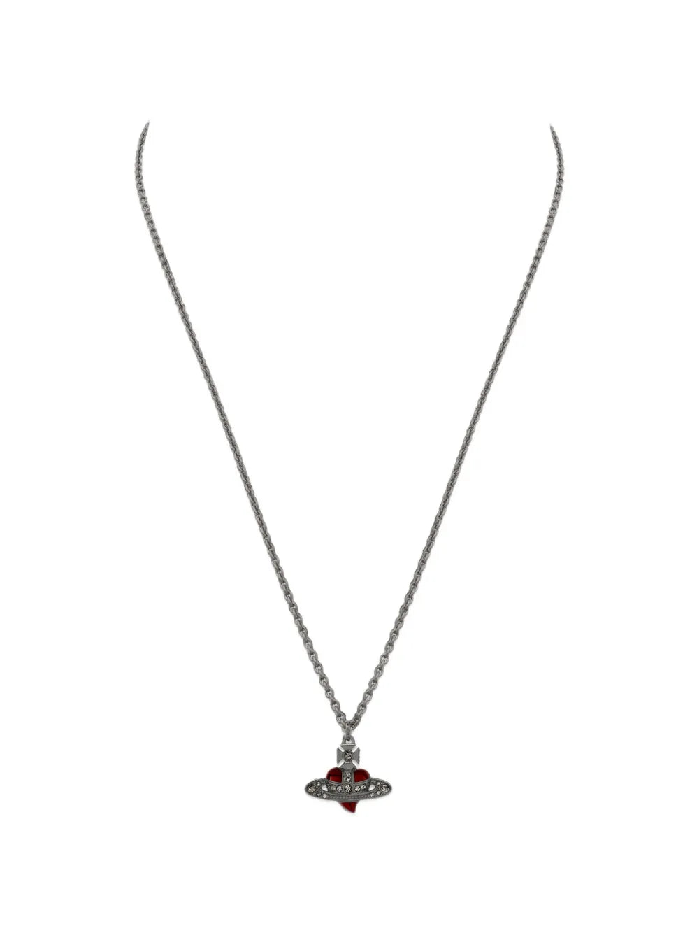 Man. Diamante Heart pendant necklace