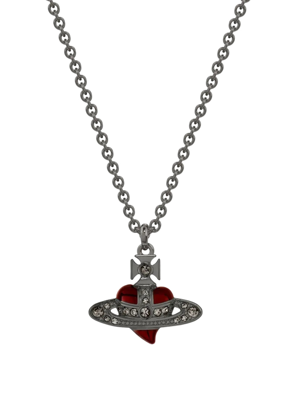 Man. Diamante Heart Pendant Necklace
