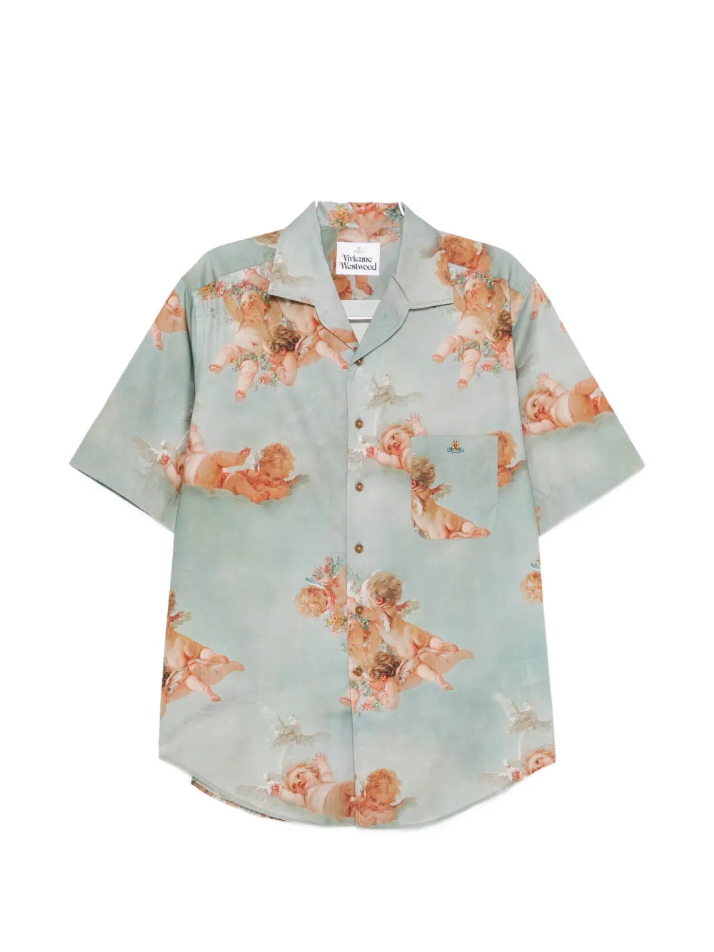 Primavera Cherubs-print shirt