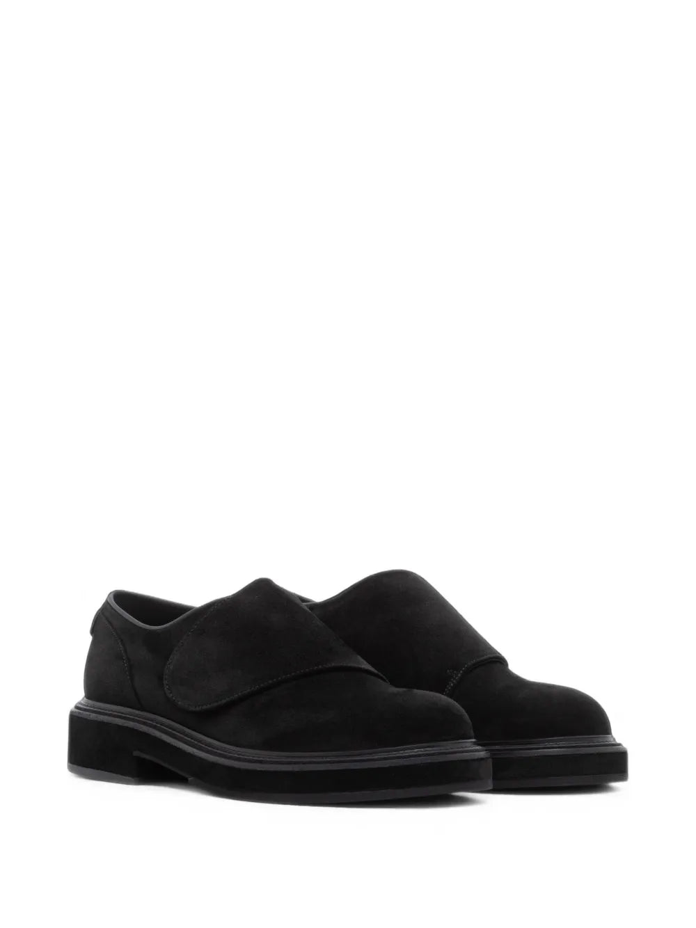 touch-strap suede slippers