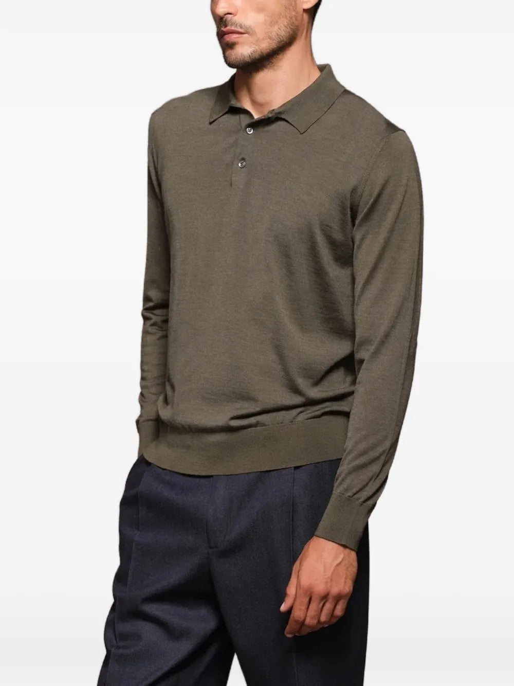 long-sleeve polo shirt