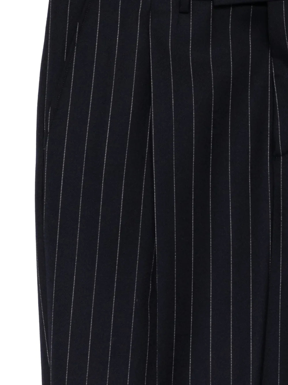 pinstripe pleated trousers