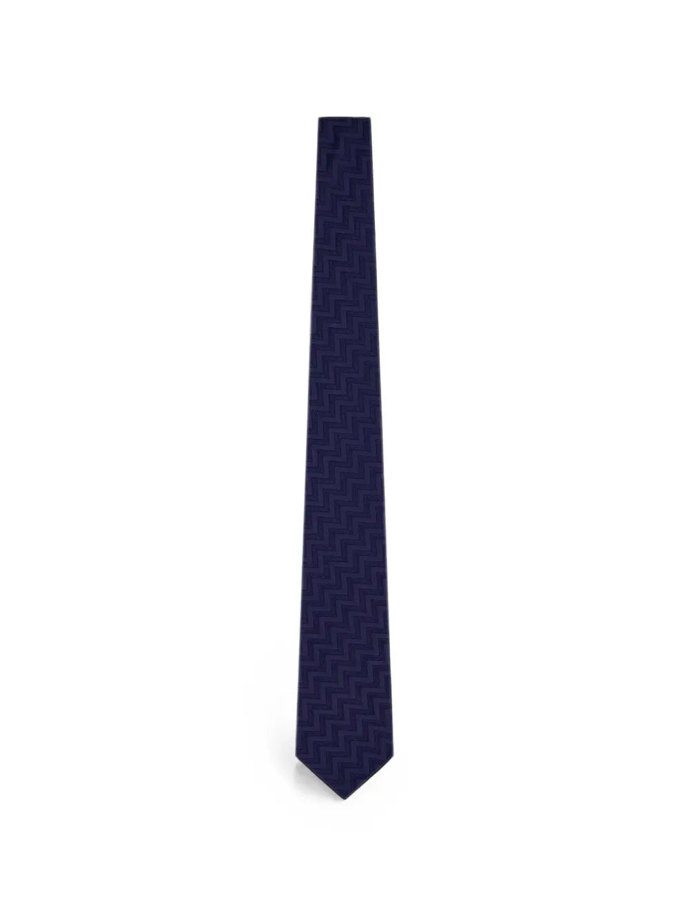zigzag-jacquard tie