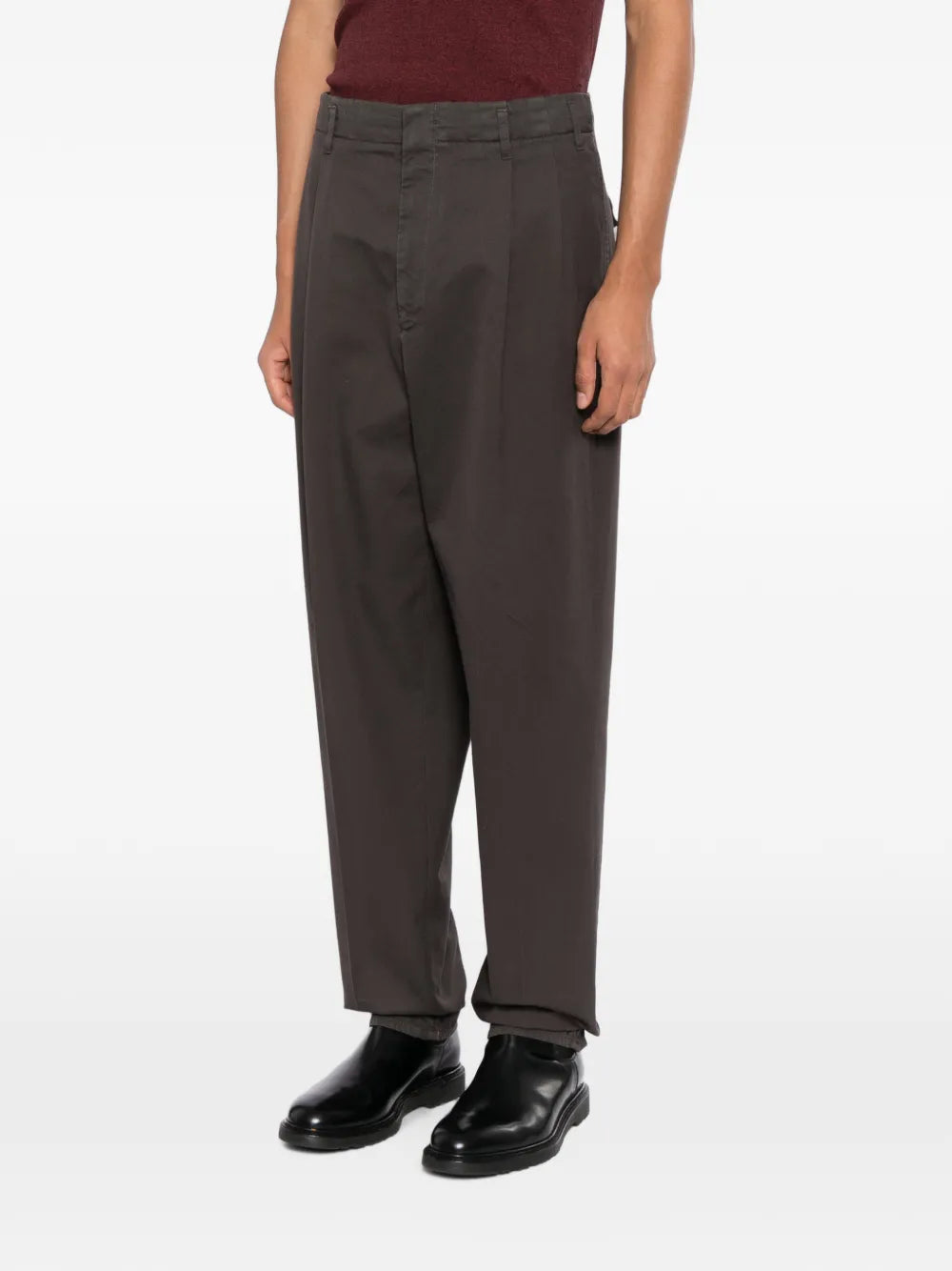 pleated-detail trousers