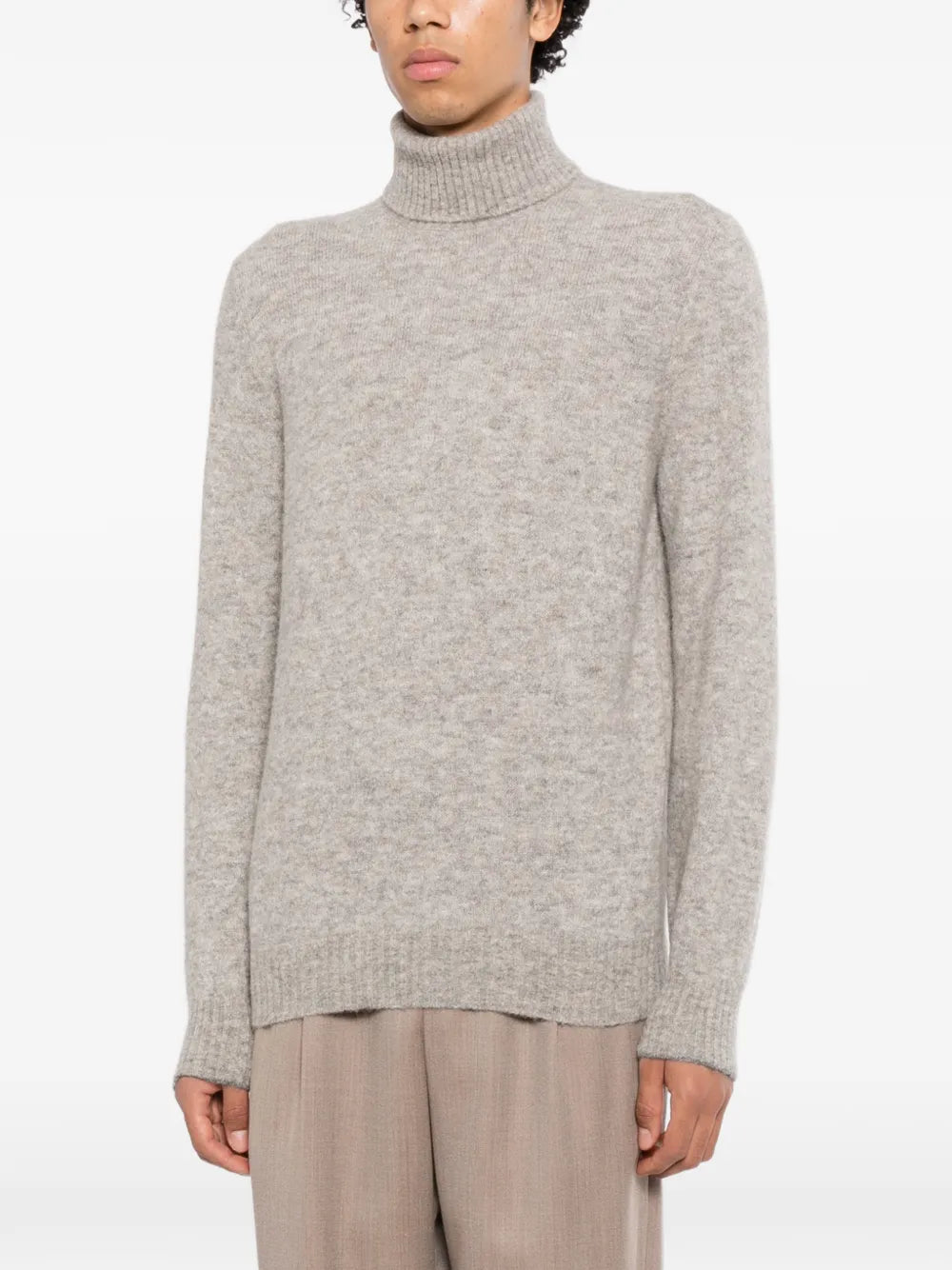 roll-neck knitted jumper