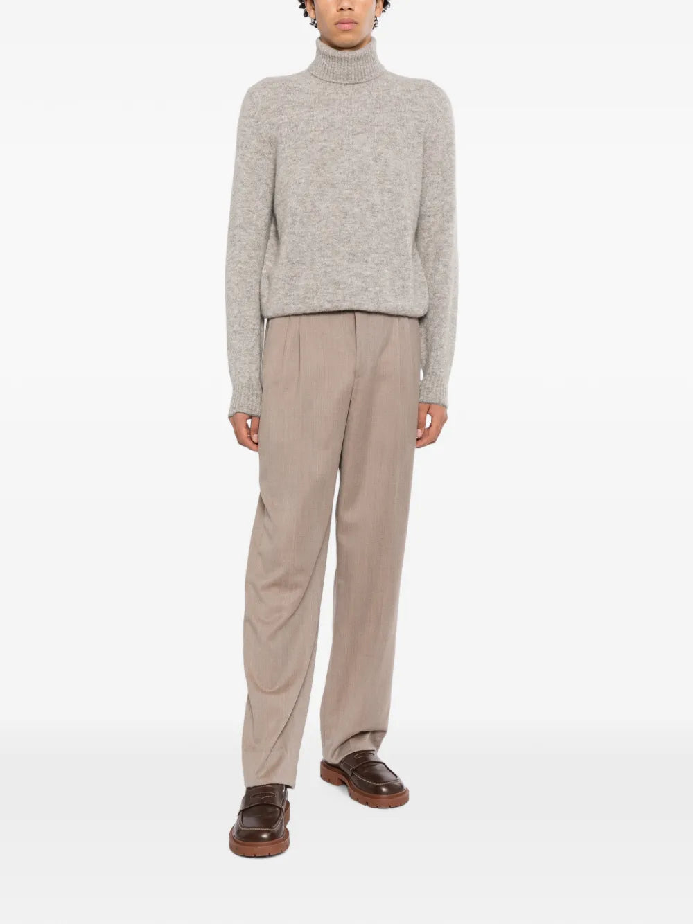 roll-neck knitted jumper