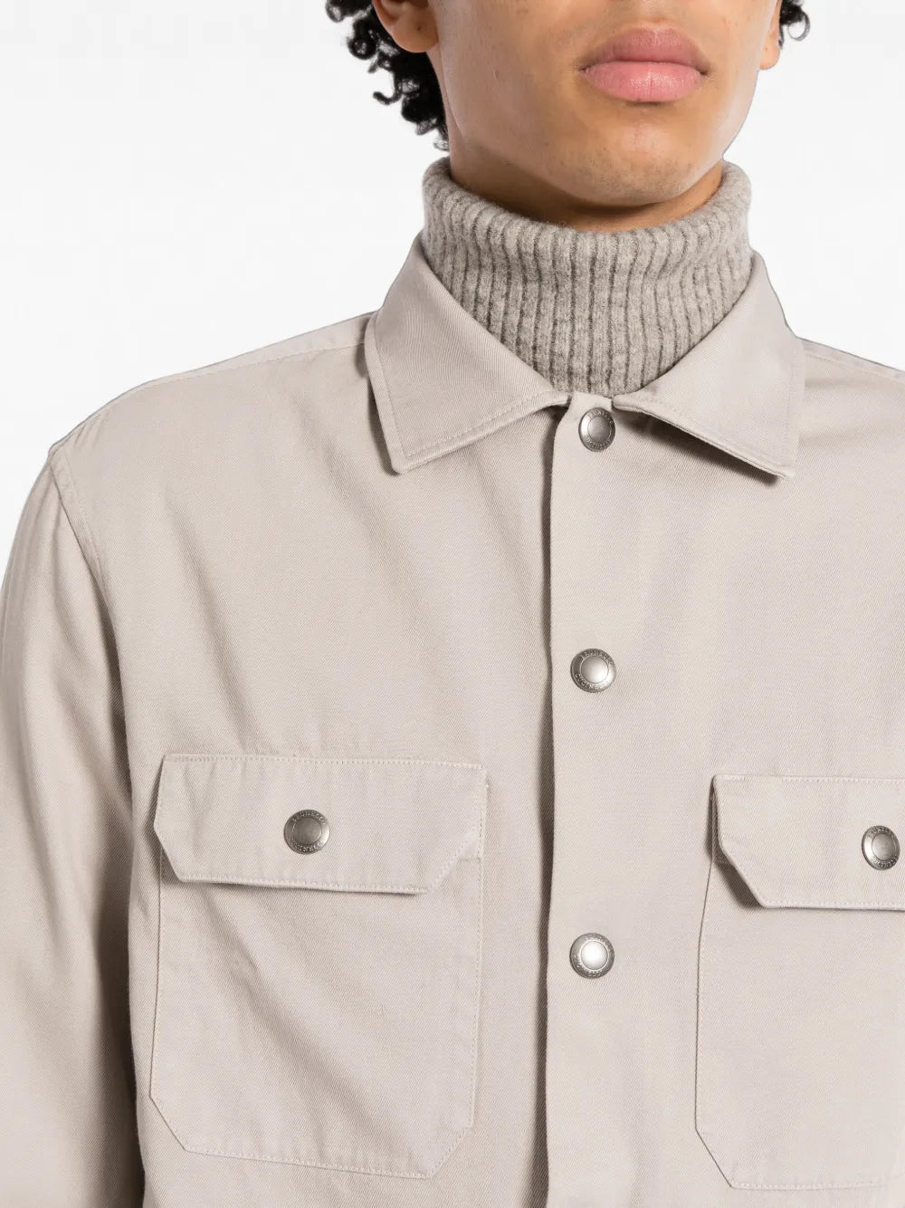garment-dyed overshirt 