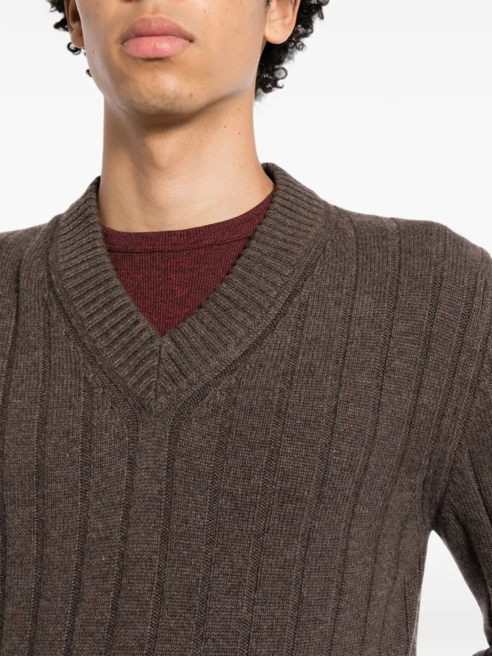 ribbed-knit jumper