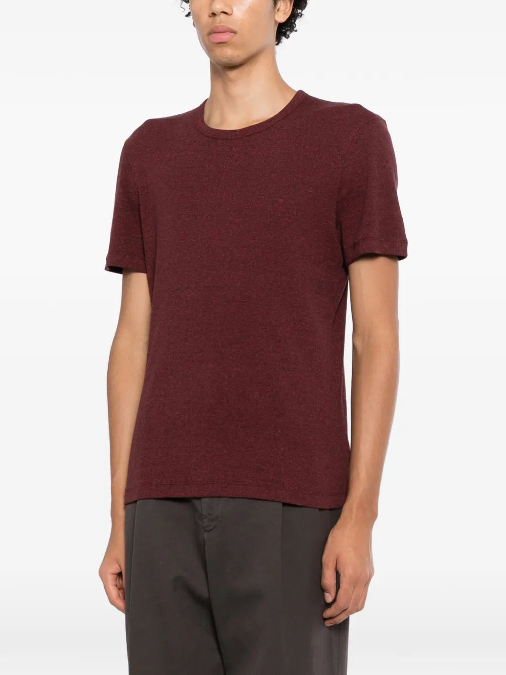marl-effect crew-neck T-shirt