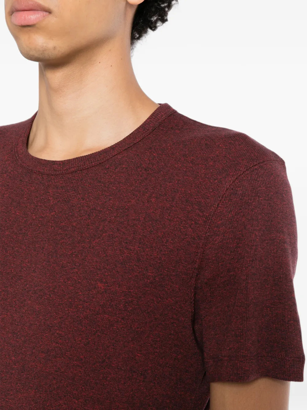 marl-effect crew-neck T-shirt