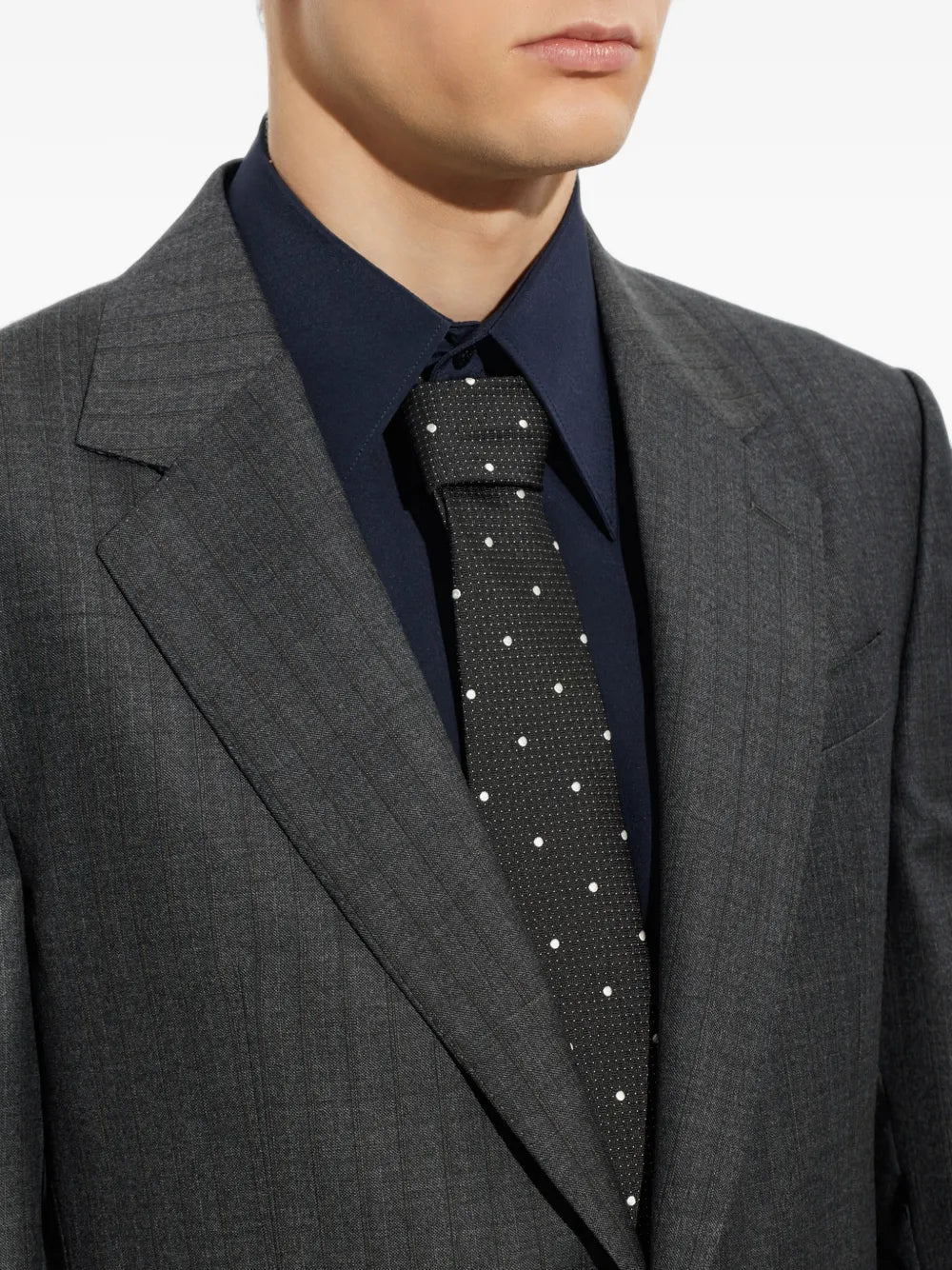 polka-dot silk tie