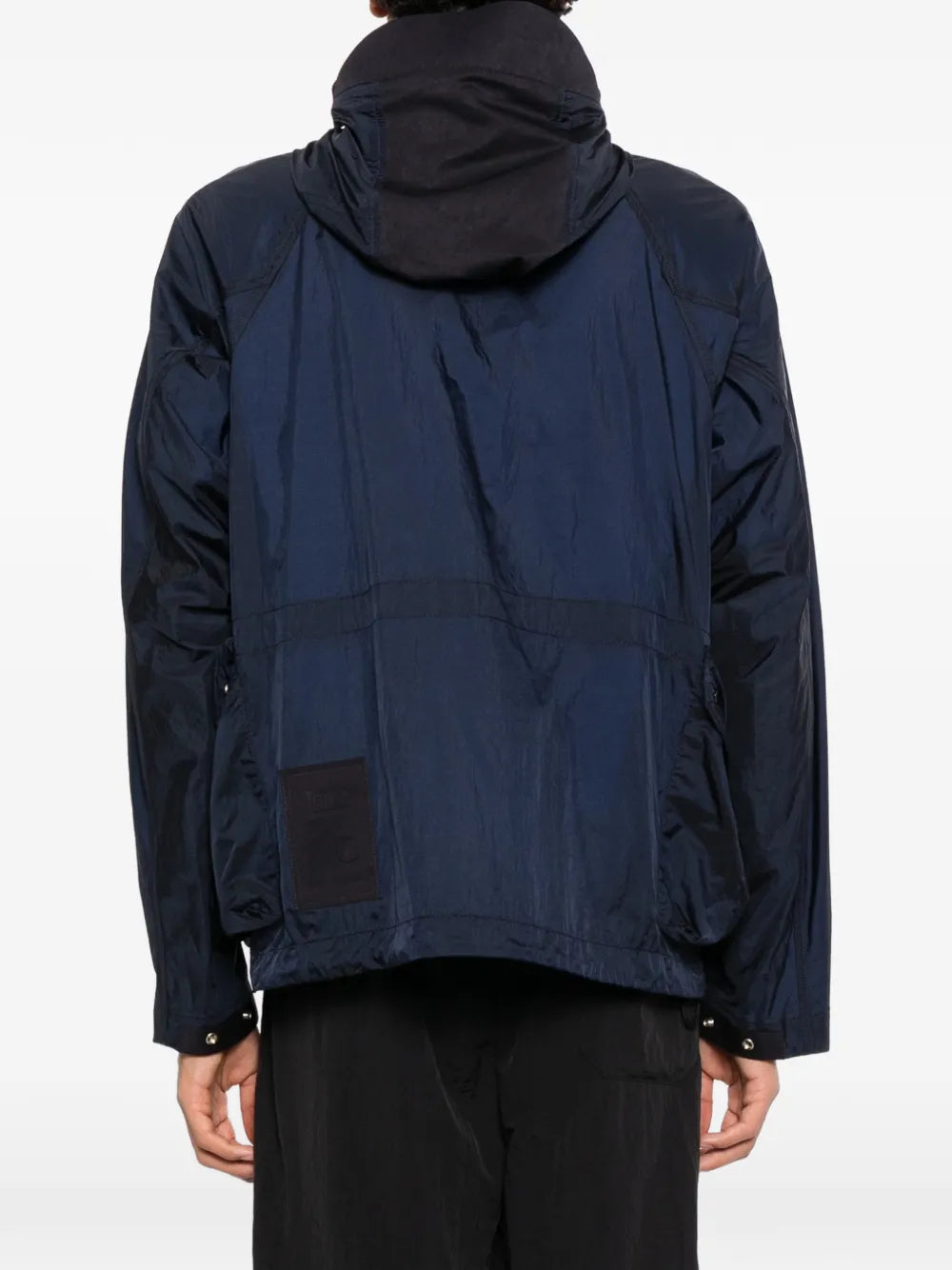 hooded press-stud jacket