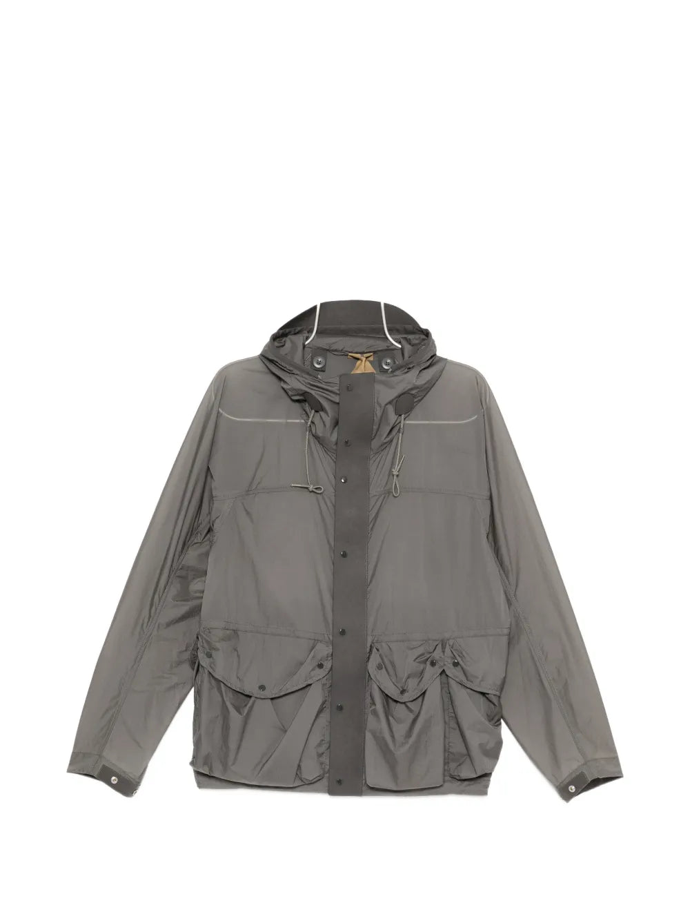 hooded flap-pocket jacket