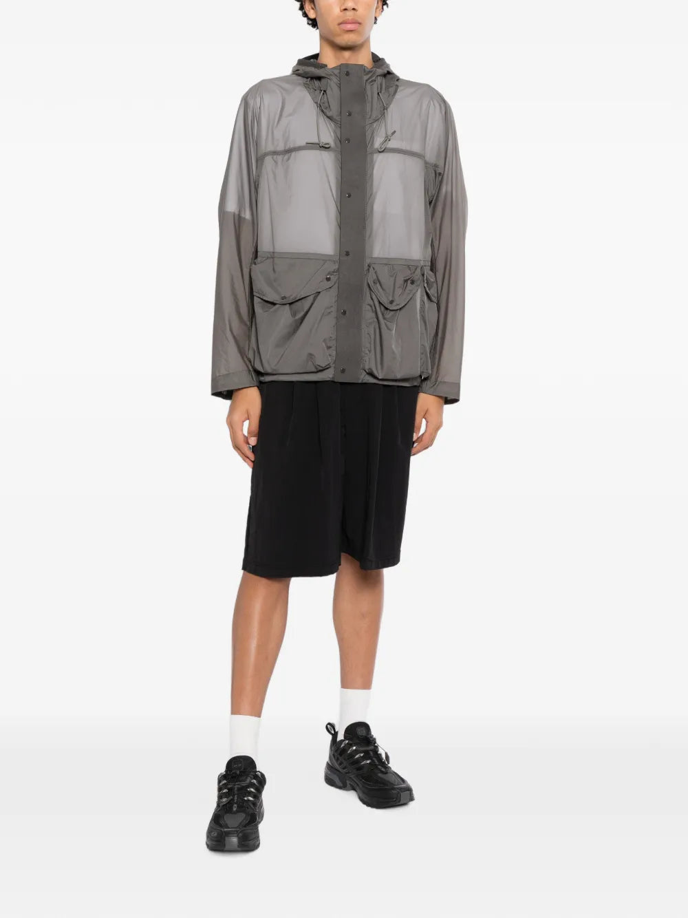 hooded flap-pocket jacket