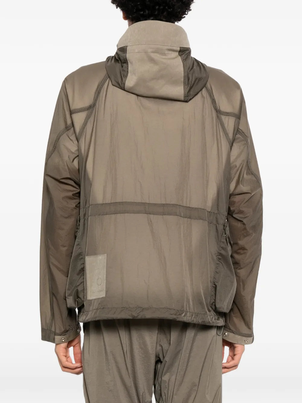 hooded panelled jacket