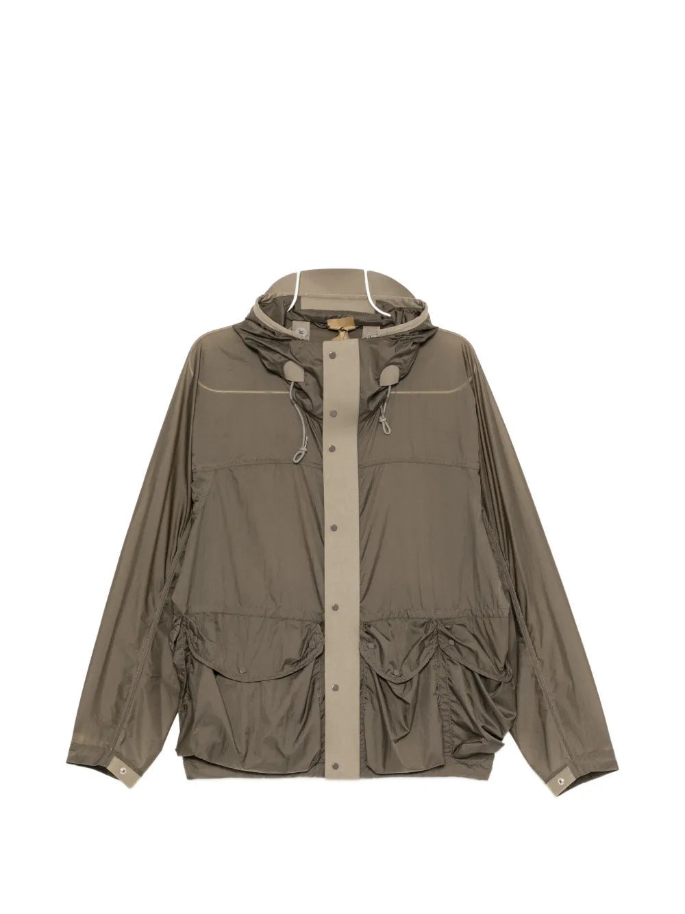 hooded panelled jacket