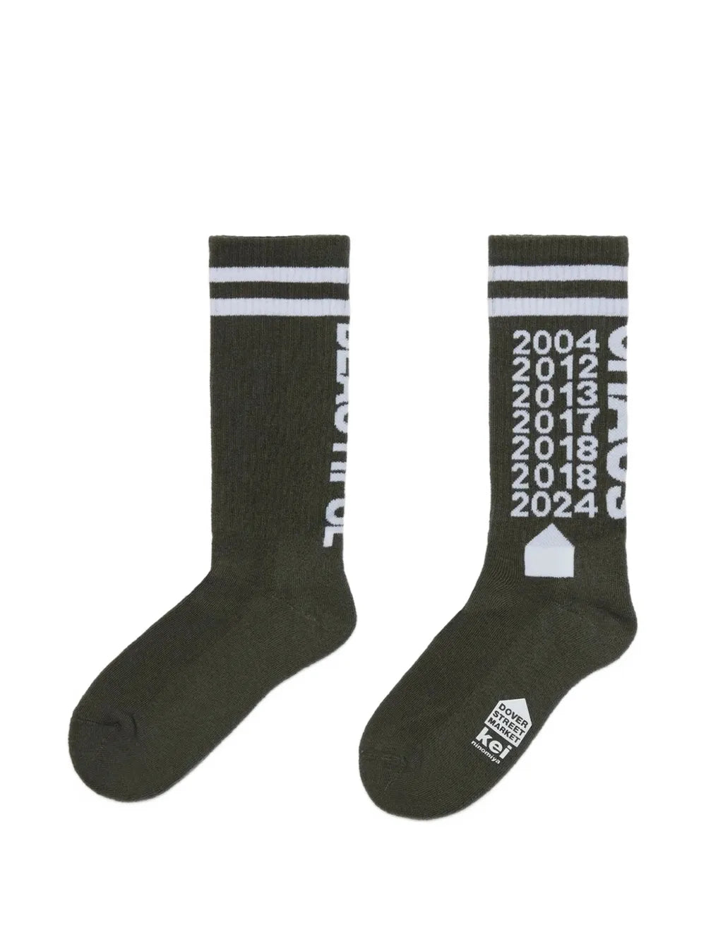 logo-print ribbed-trim socks