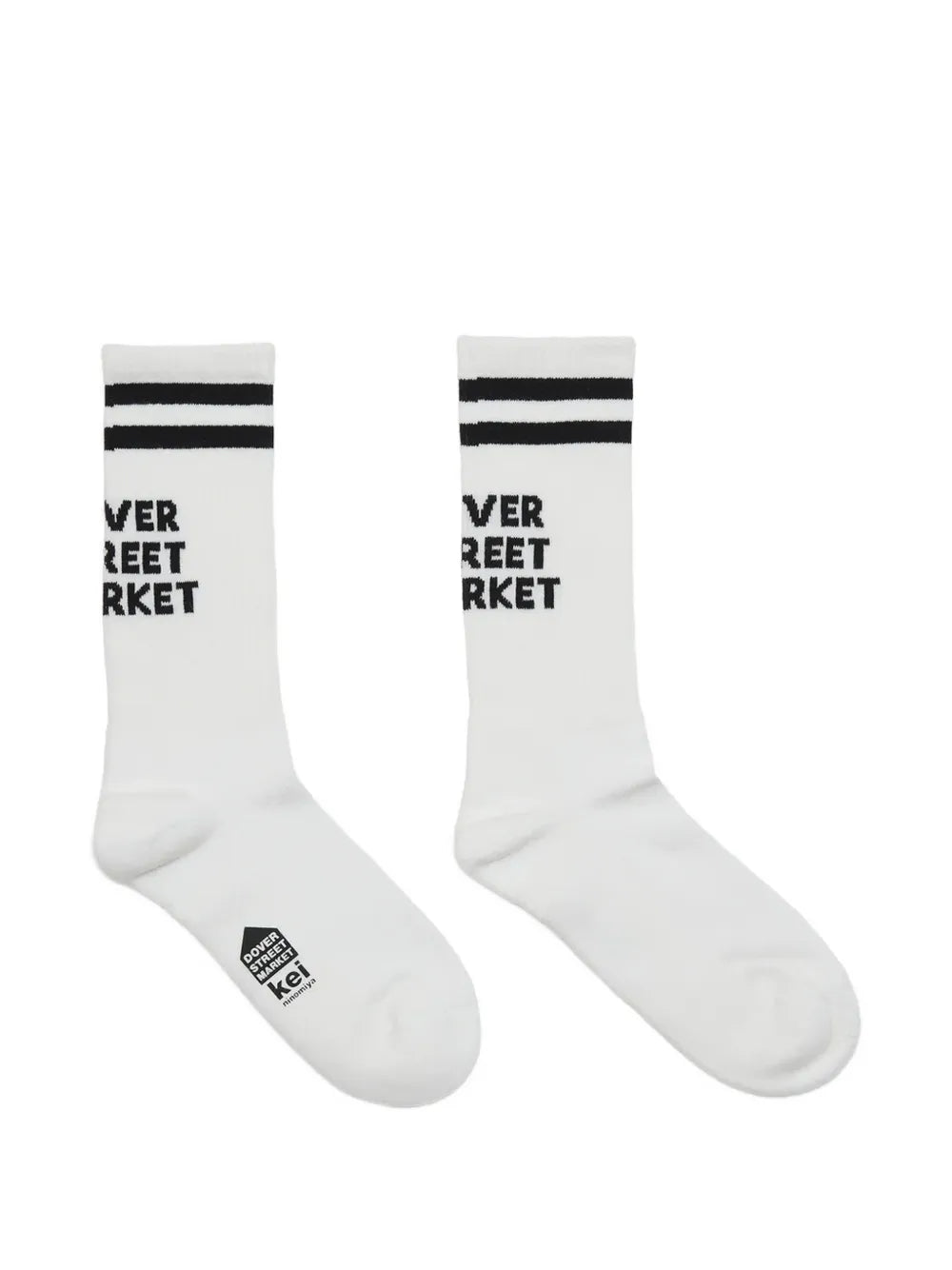 logo-intarsia striped socks