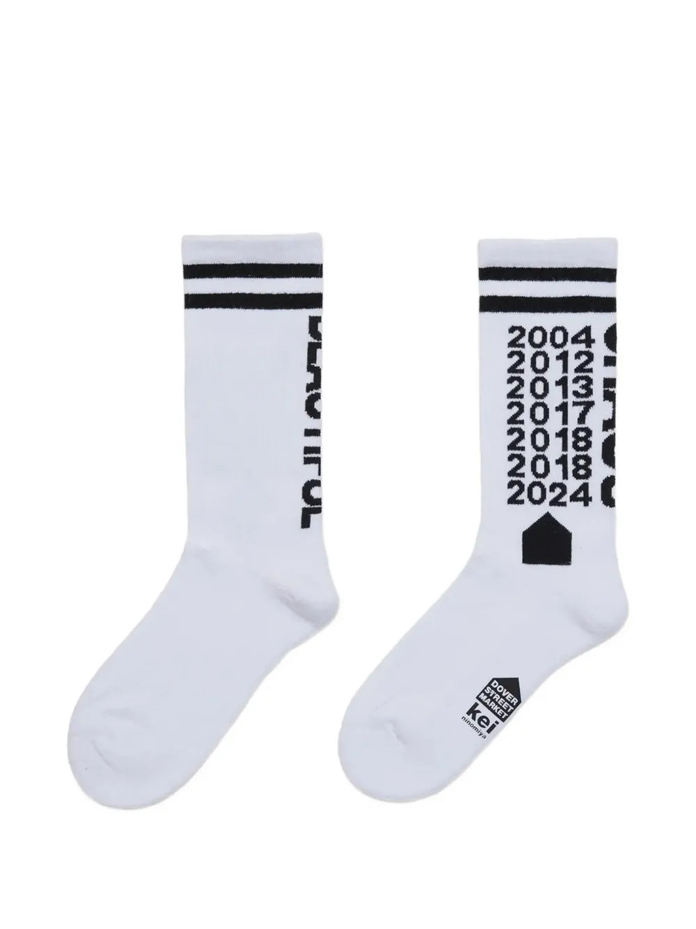 logo-print striped socks