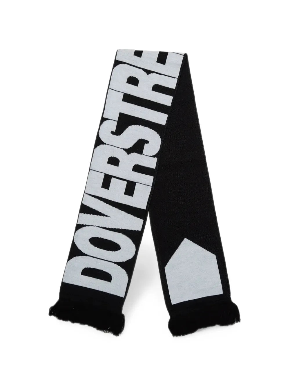 logo-intarsia fringed scarf