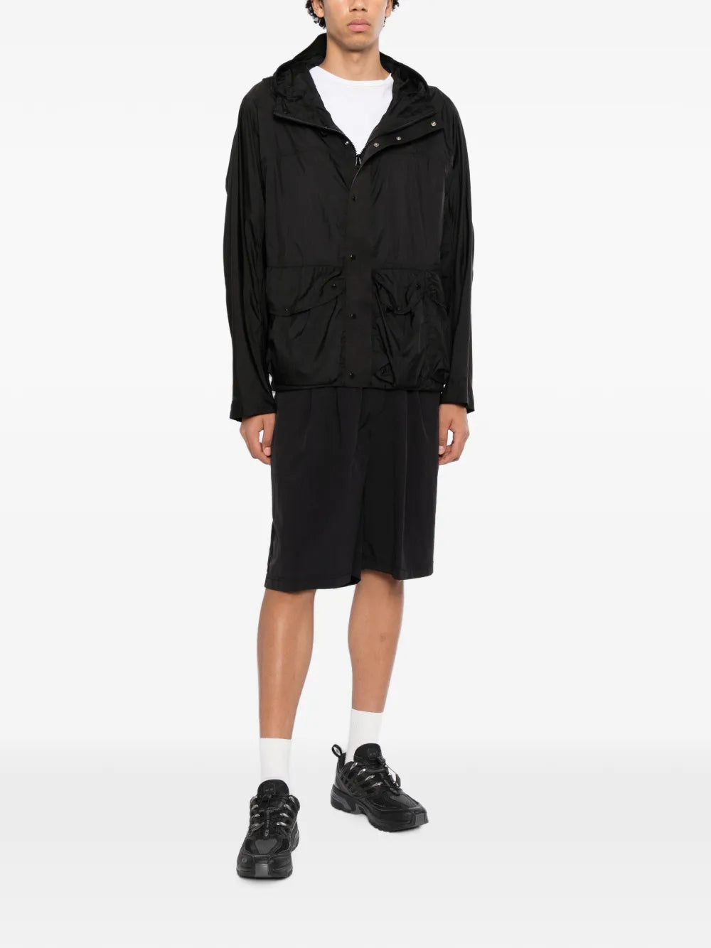 hooded flap-pocket jacket