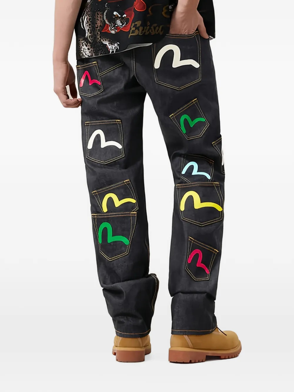 Seagull multi-pocket jeans