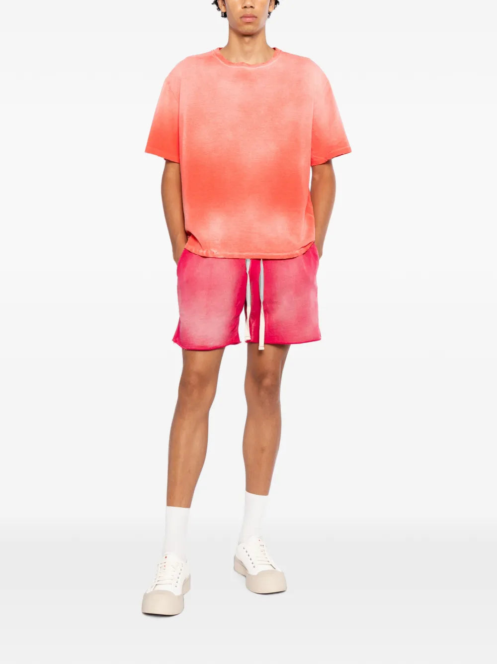 faded-effect crew-neck T-shirt