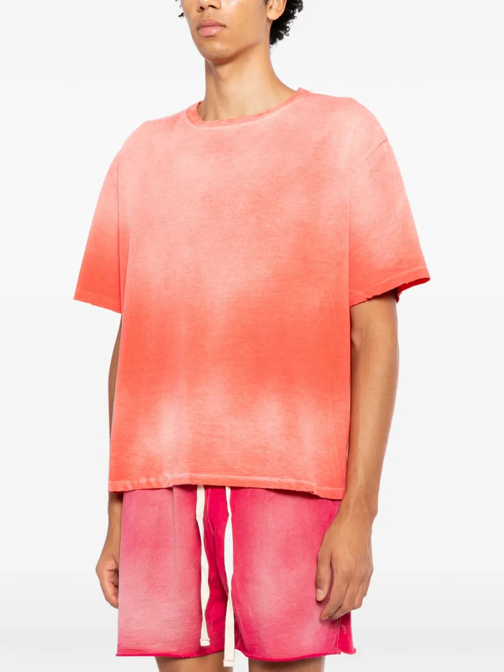 faded-effect crew-neck T-shirt
