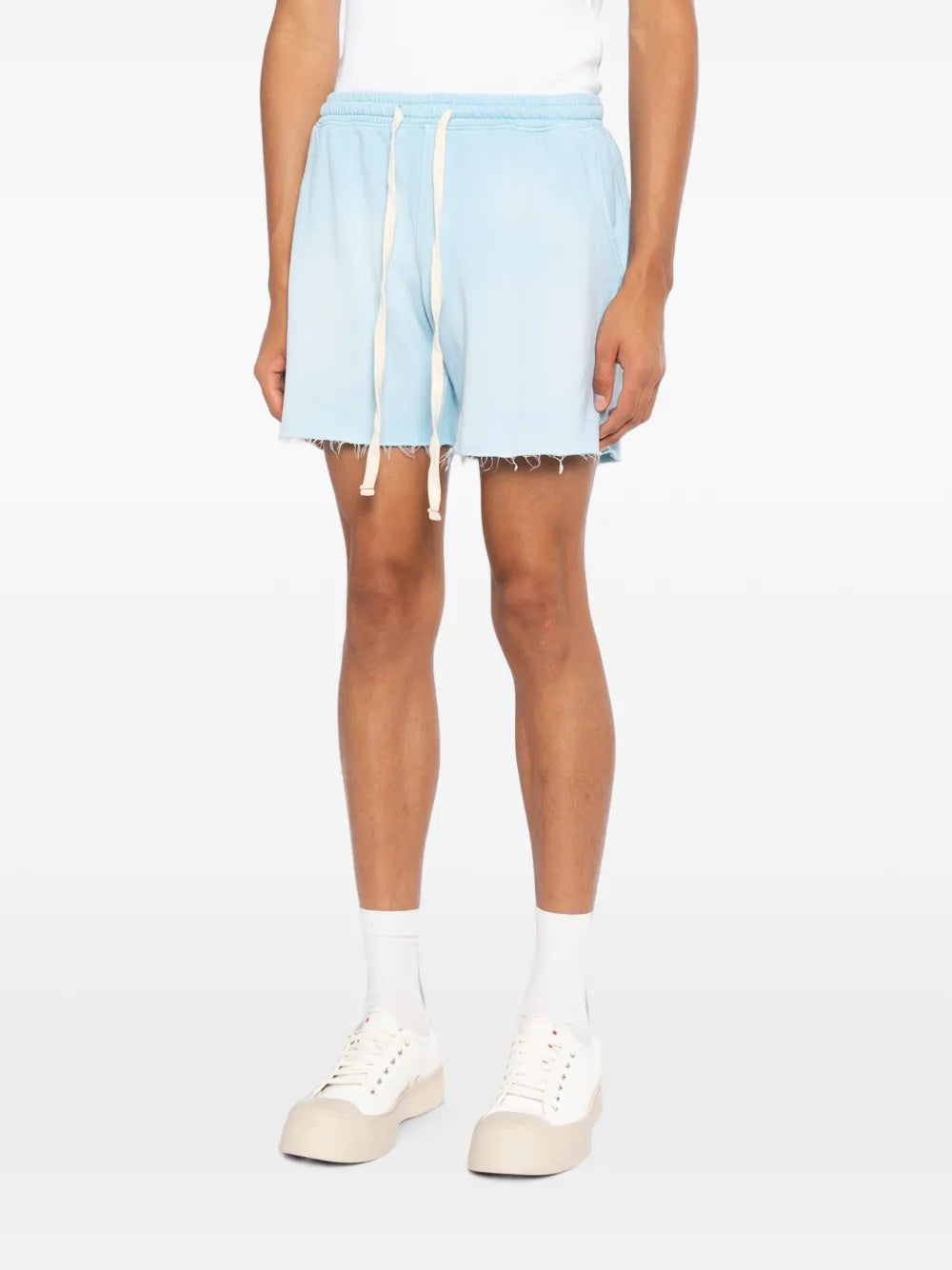 drawstring frayed shorts
