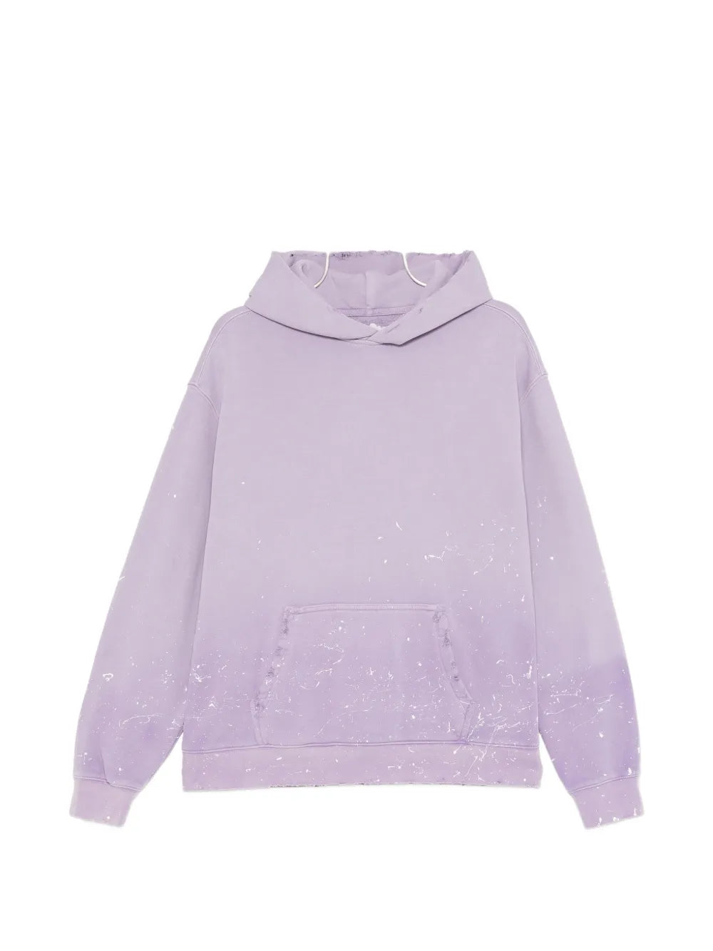 paint-splatter distressed hoodie