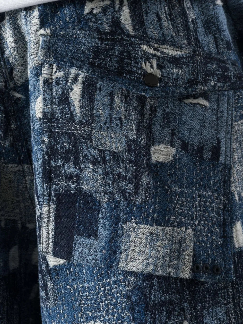 Mahaboro patchwork-effect straight-leg trousers
