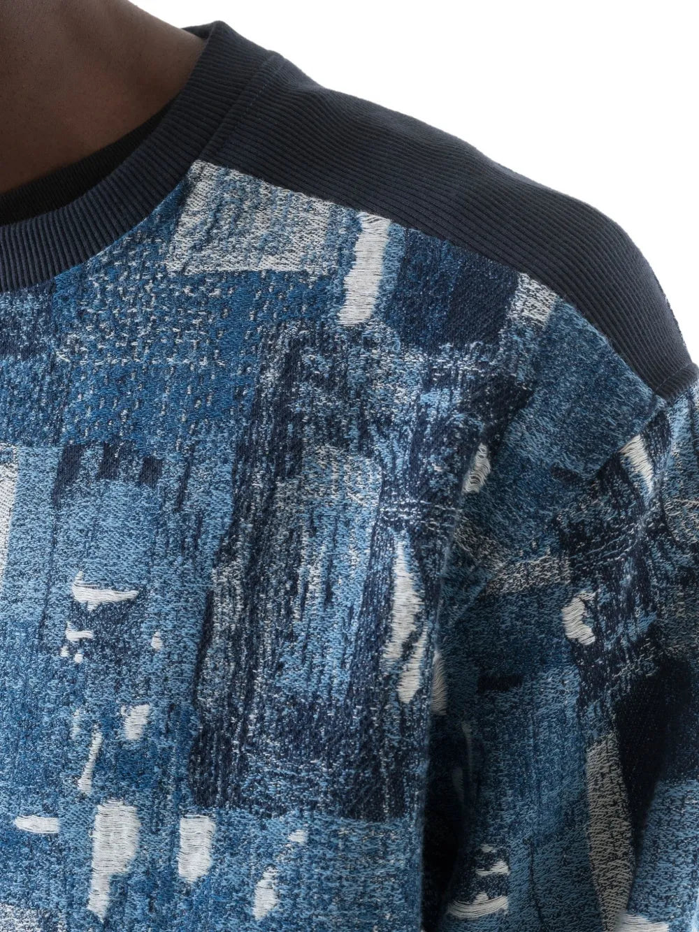 Mahaboro patchwork-effect long-sleeve sweatshirt