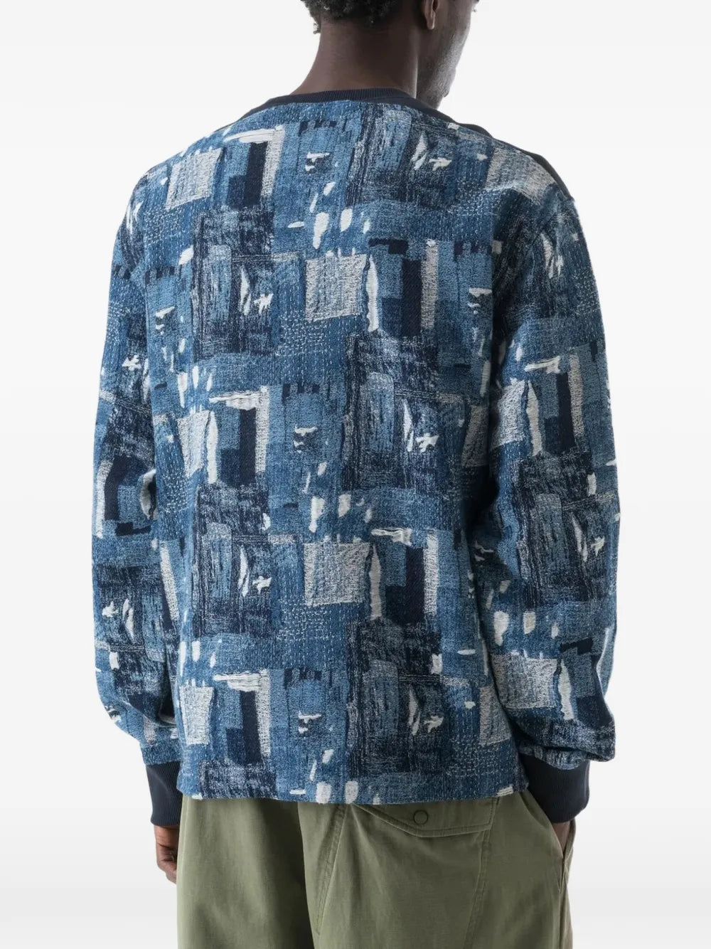 Mahaboro patchwork-effect long-sleeve sweatshirt