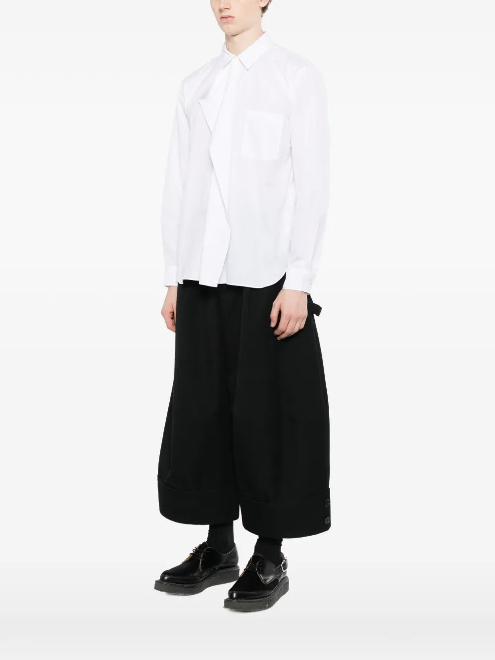 asymmetric-panel shirt