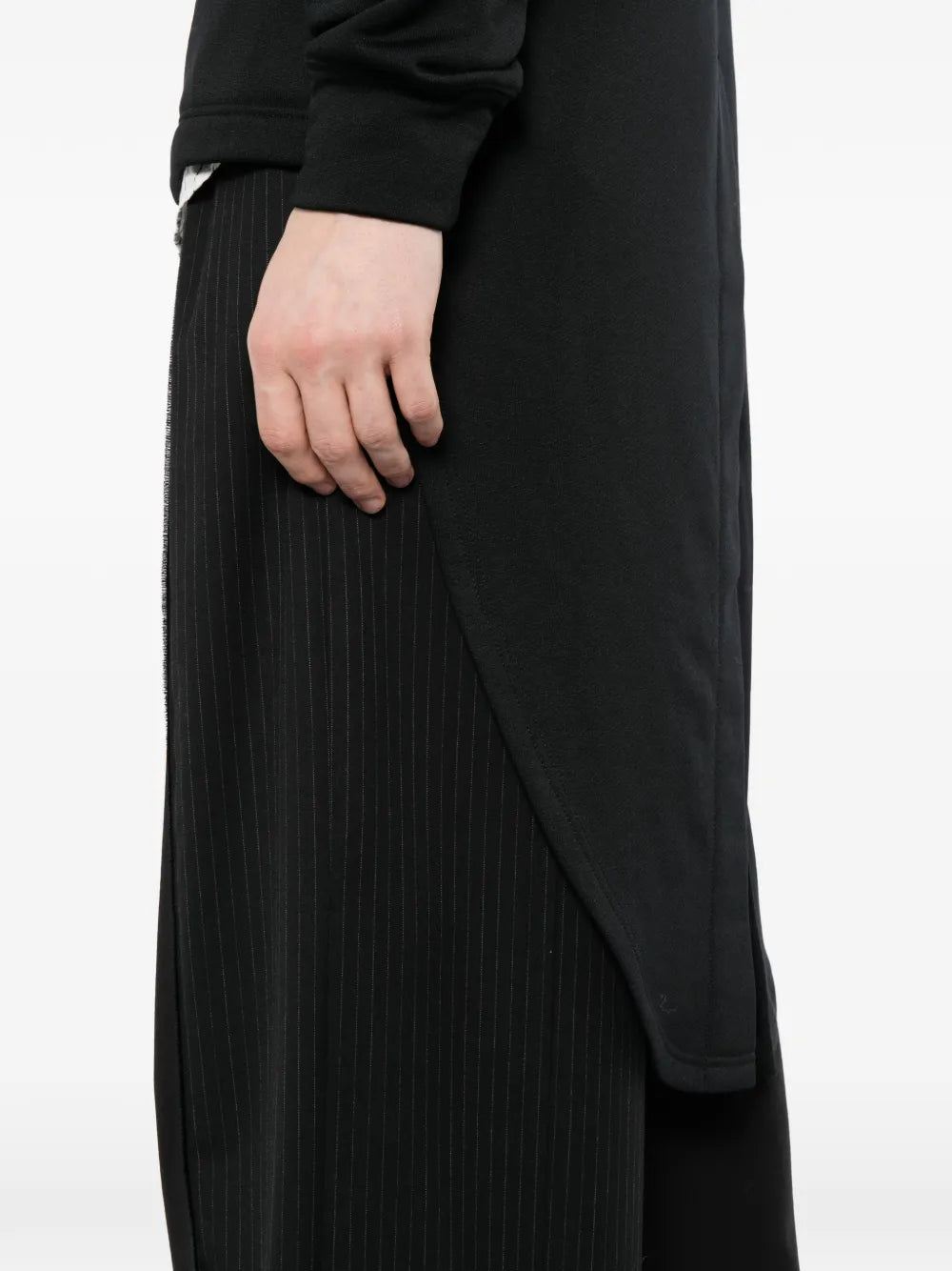 asymmetric-hem hoodie