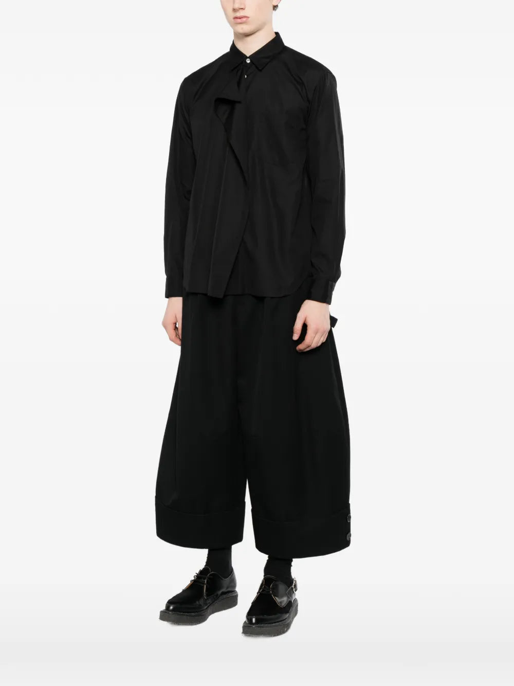 asymmetric-panel shirt