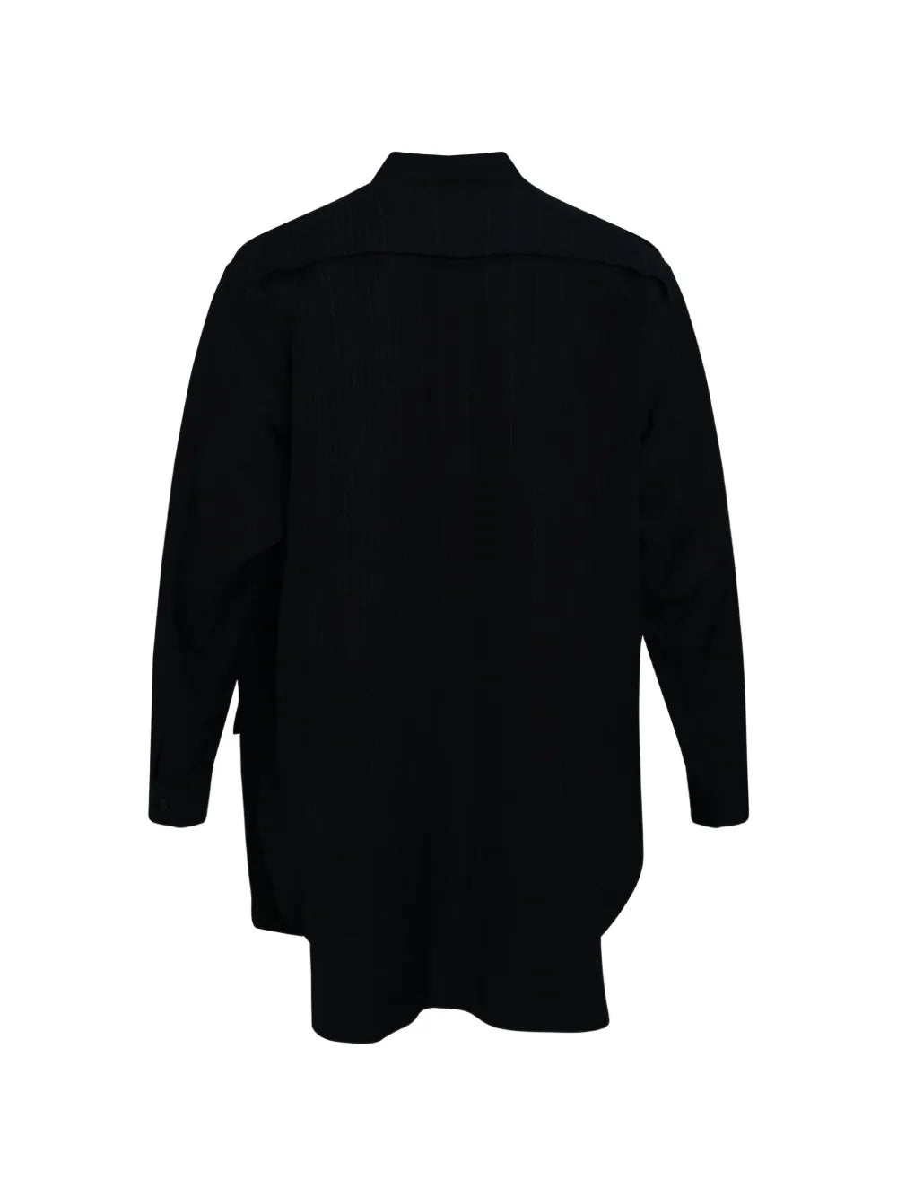 pinstripe-pattern epaulette coat