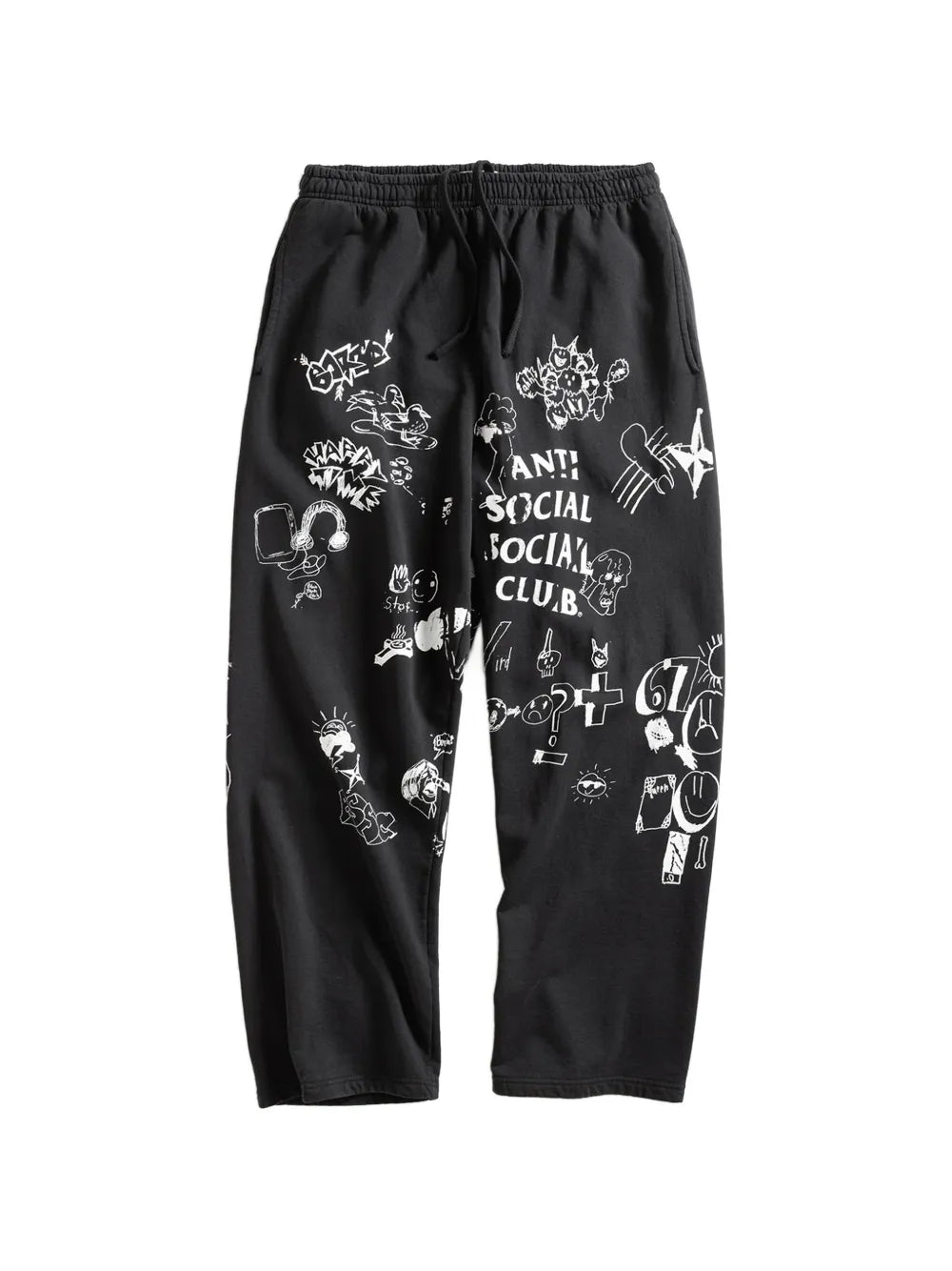 illustrated-print track pants