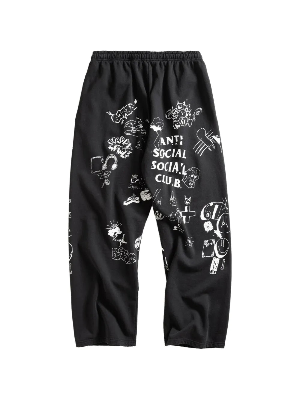 illustrated-print track pants