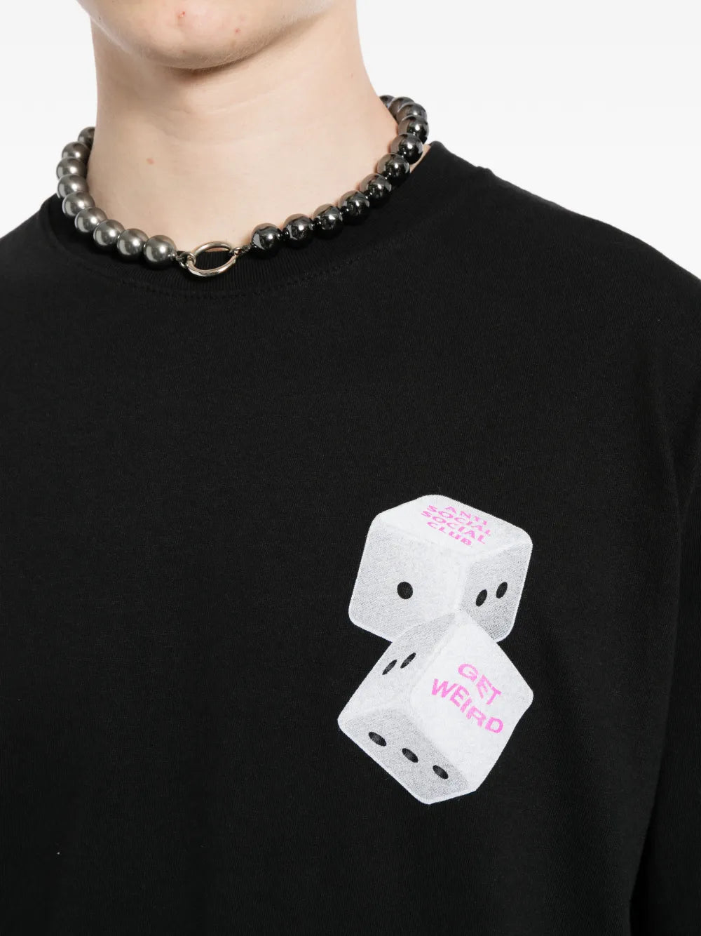dice-print cotton T-shirt