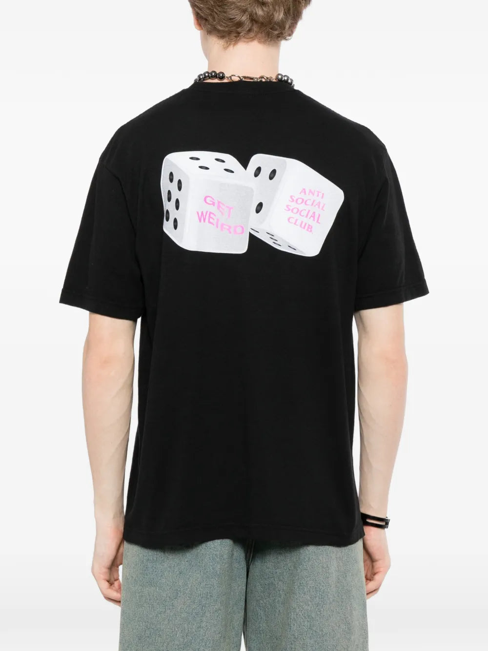 dice-print cotton T-shirt