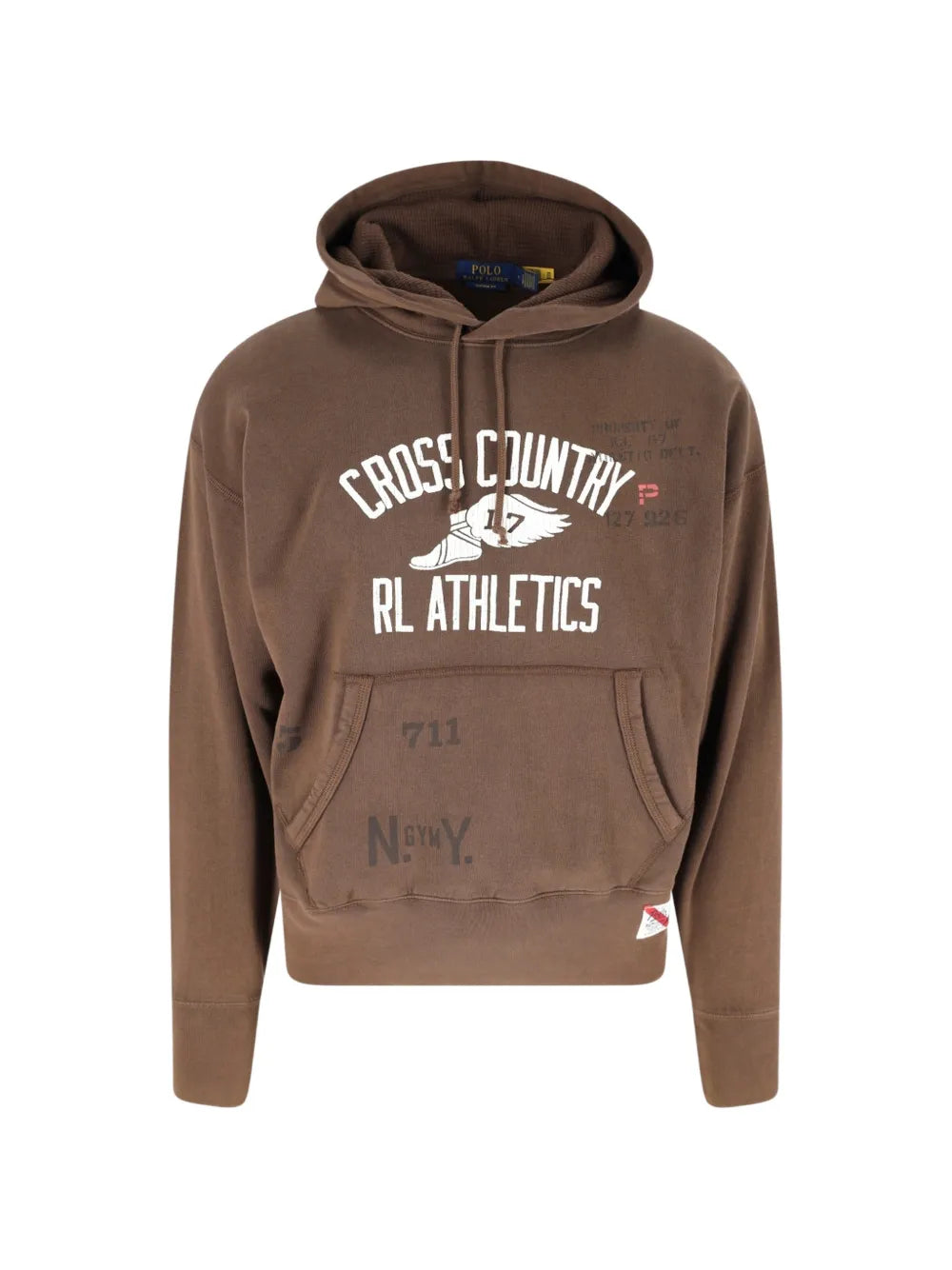 graphic-print drawstring hoodie