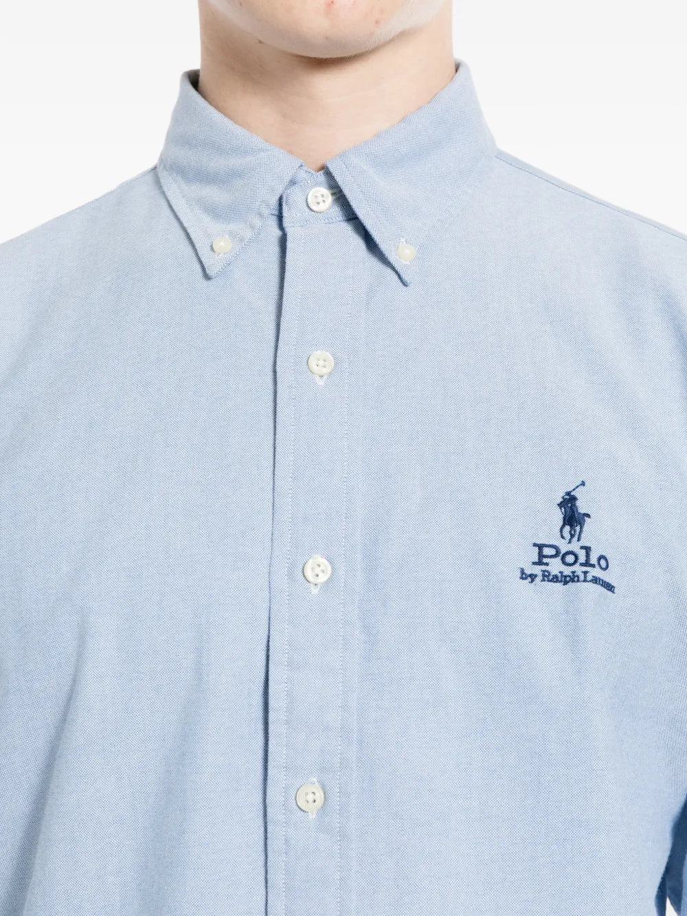 logo-embroidered oxford shirt